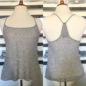 Silver Beaded Tank Top